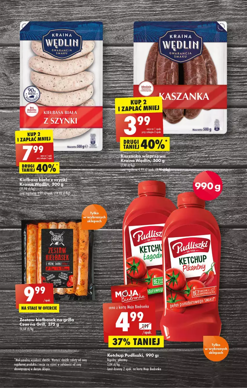 Gazetka promocyjna Biedronka - Ale Tydzień - ważna 25.04 do 02.05.2022 - strona 5 - produkty: Grill, Ketchup, Kiełbasa, Kiełbasa biała, Pudliszki, Ser