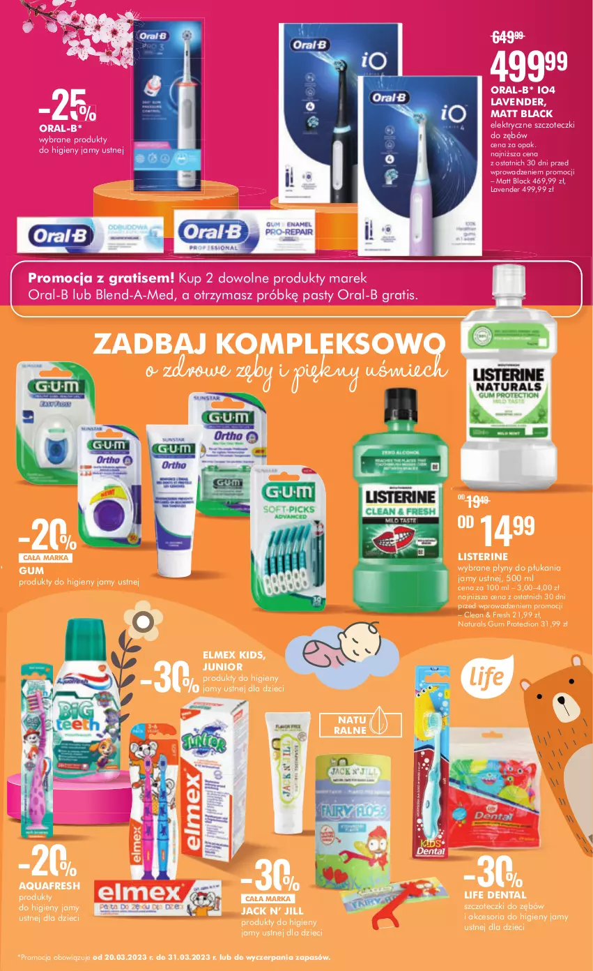 Gazetka promocyjna Super Pharm - Gazetka - ważna 20.03 do 31.03.2023 - strona 5 - produkty: Aquafresh, Blend-a-Med, Dzieci, Elmex, Gra, Lack, Listerine