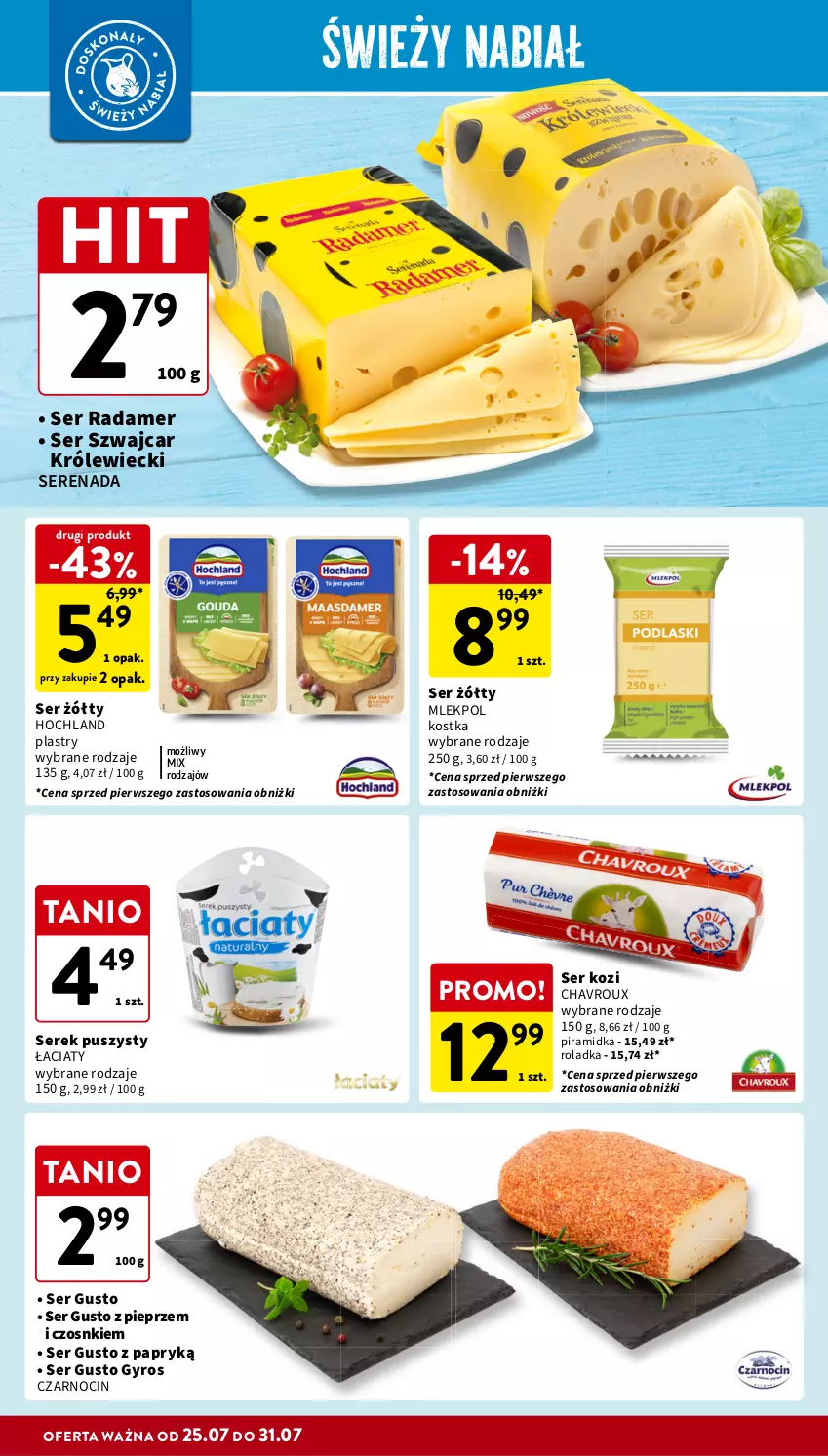 Gazetka promocyjna Intermarche - Gazetka Intermarche - ważna 25.07 do 31.07.2024 - strona 16 - produkty: Gyros, Hochland, Pieprz, Radamer, Ser, Ser kozi, Serek, Serek puszysty