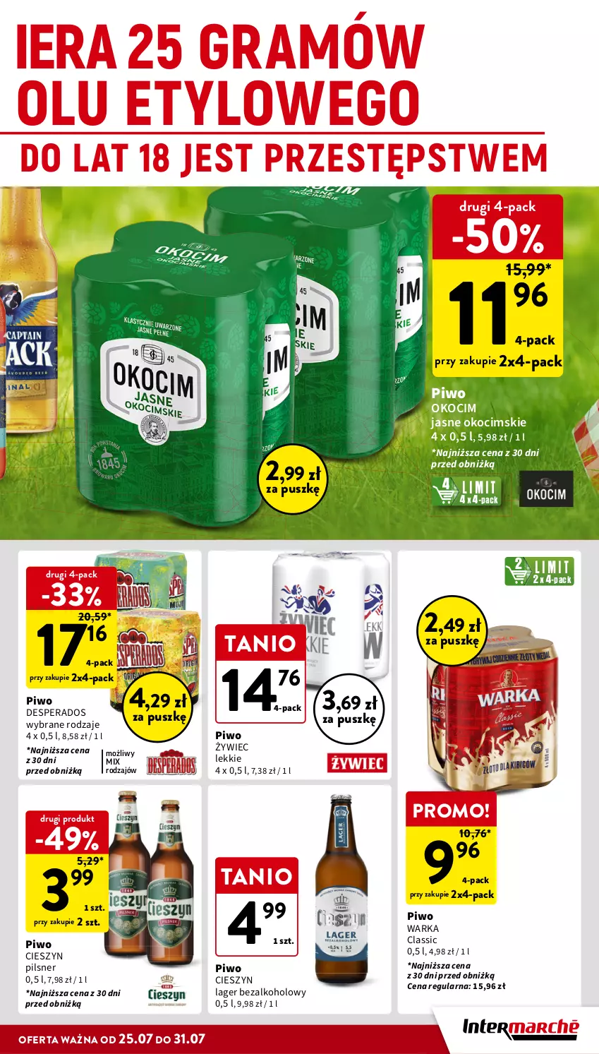 Gazetka promocyjna Intermarche - Gazetka Intermarche - ważna 25.07 do 31.07.2024 - strona 31 - produkty: Desperados, Gra, Koc, Okocim, Piwo, Warka