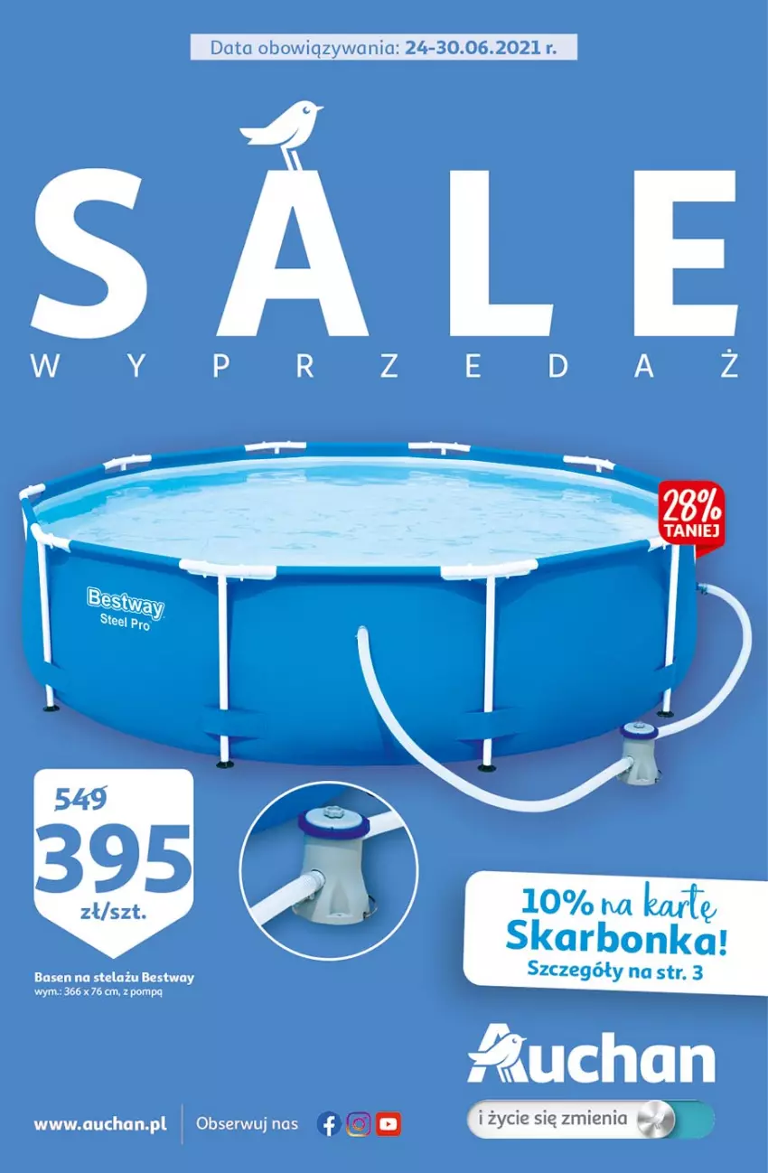 Gazetka promocyjna Auchan - Sale Hipermarkety - ważna 24.06 do 30.06.2021 - strona 1 - produkty: Ser