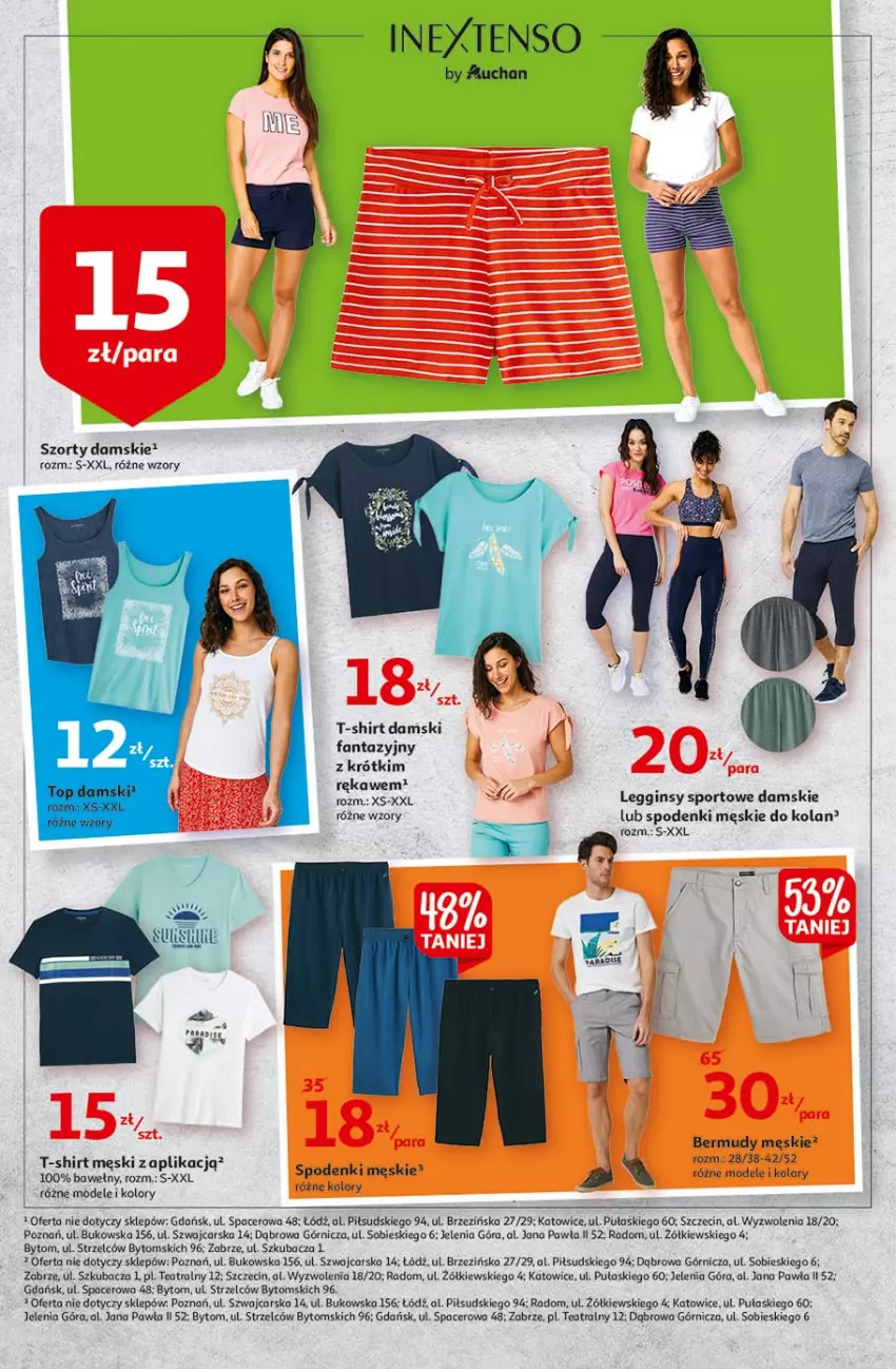 Gazetka promocyjna Auchan - Sale Hipermarkety - ważna 24.06 do 30.06.2021 - strona 16 - produkty: Acer, Cars, Fa, Fanta, Gin, Legginsy, Por, Sport, Szorty, T-shirt, Top