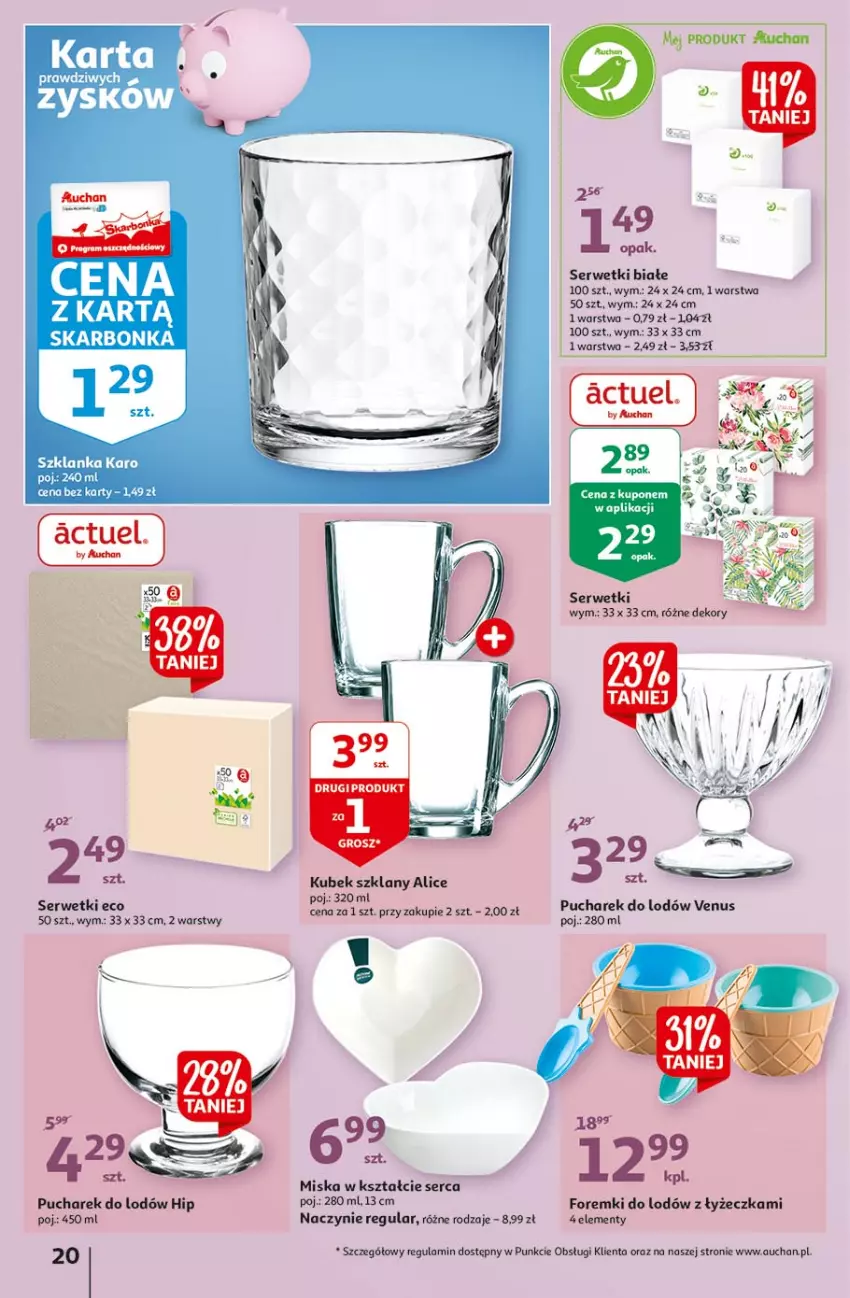 Gazetka promocyjna Auchan - Sale Hipermarkety - ważna 24.06 do 30.06.2021 - strona 20 - produkty: Foremki, Gra, Kubek, Miska, Ser, Serwetki, Szal