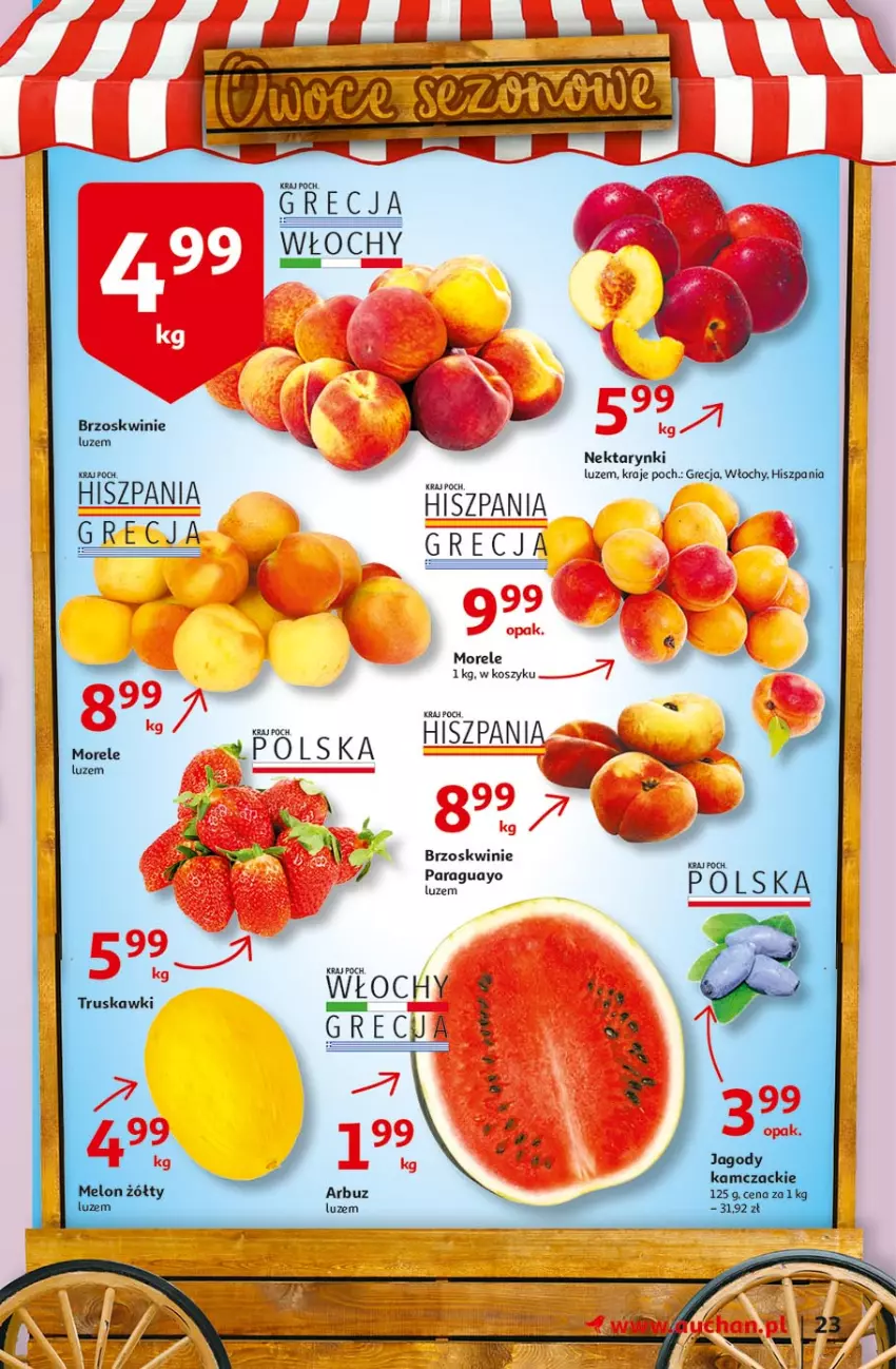 Gazetka promocyjna Auchan - Sale Hipermarkety - ważna 24.06 do 30.06.2021 - strona 23 - produkty: Brzoskwinie, Kosz, Nektar