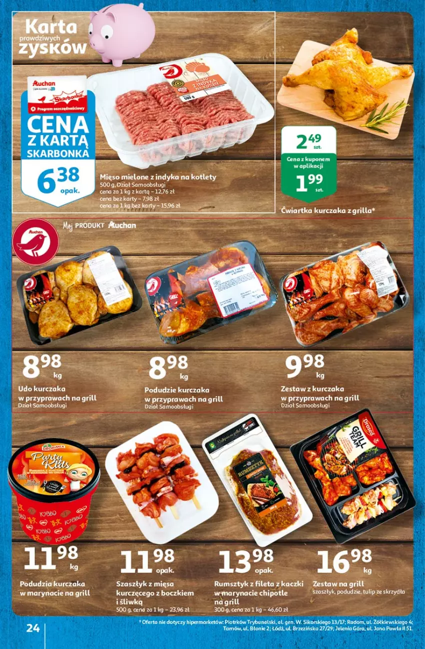 Gazetka promocyjna Auchan - Sale Hipermarkety - ważna 24.06 do 30.06.2021 - strona 24 - produkty: Gra, Grill, Kotlet, Kurczak, Mięso, Mięso mielone, Rum