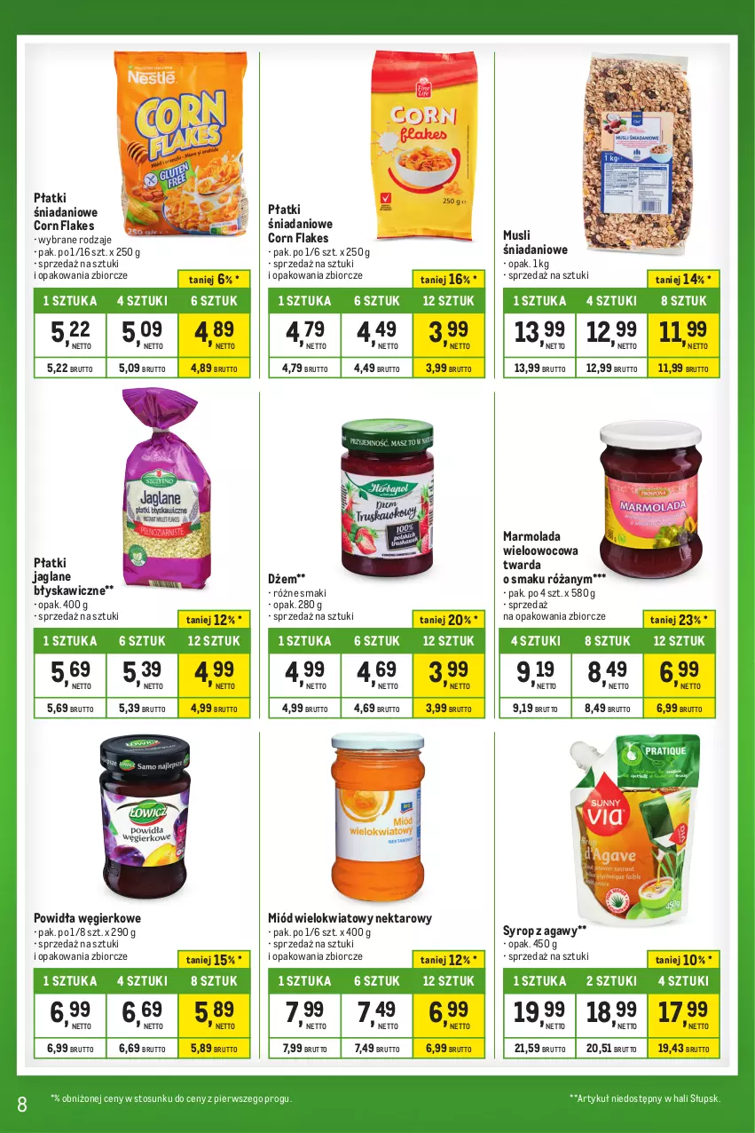 Gazetka promocyjna Makro - Kupujesz więcej płacisz mniej - oferta z alkoholem - ważna 31.10 do 27.11.2023 - strona 8 - produkty: Corn flakes, Danio, Dżem, Marmolada, Miód, Mola, Mus, Nektar, Róża, Syrop