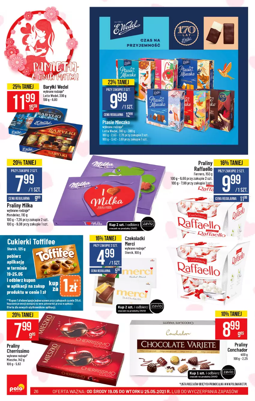 Gazetka promocyjna PoloMarket - Gazetka promocyjna  r - ważna 19.05 do 25.05.2021 - strona 26 - produkty: Baryłki, Cukier, Cukierki, Ferrero, LANA, Milka, Praliny, Toffifee