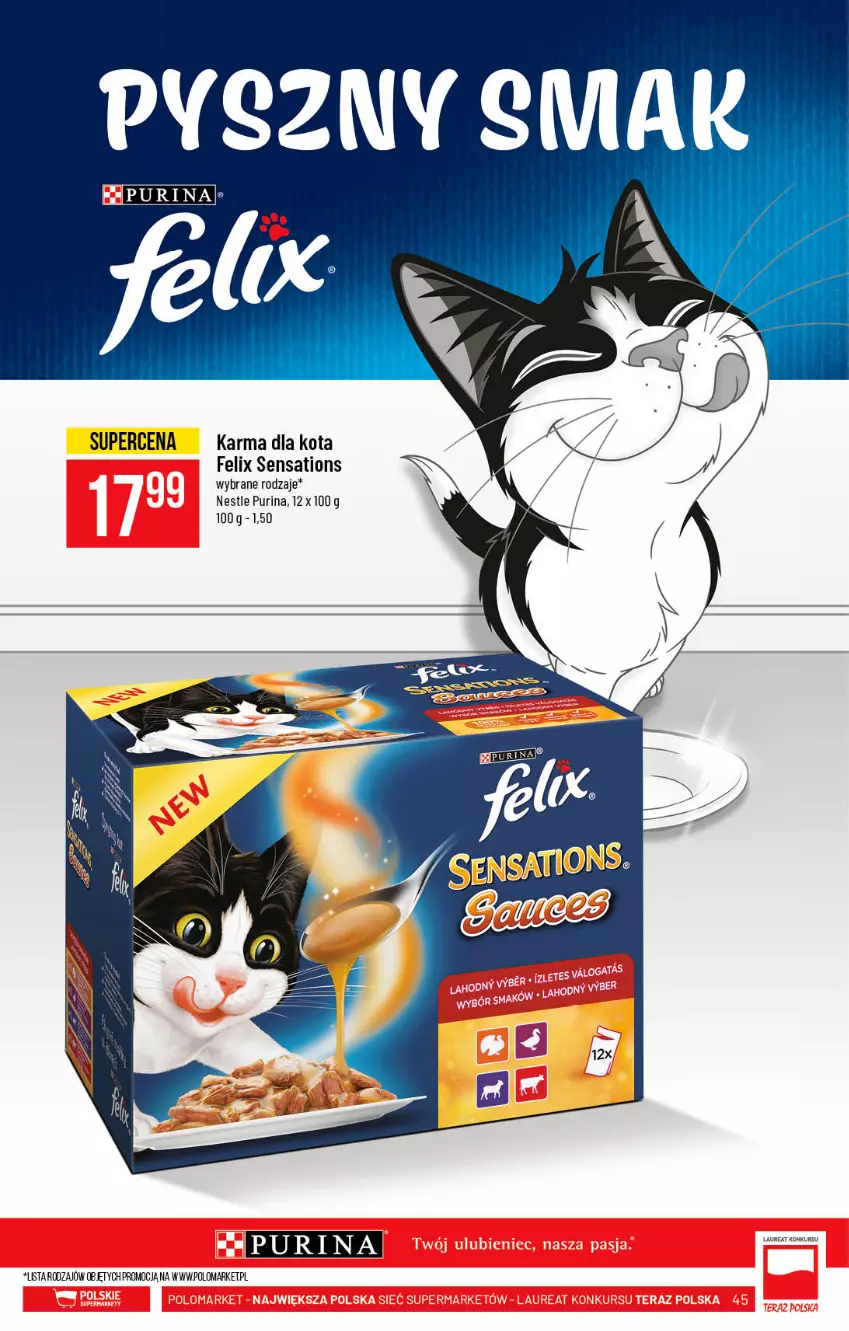 Gazetka promocyjna PoloMarket - Gazetka promocyjna  r - ważna 19.05 do 25.05.2021 - strona 45 - produkty: Felix, HP, Pur, Purina, Sati