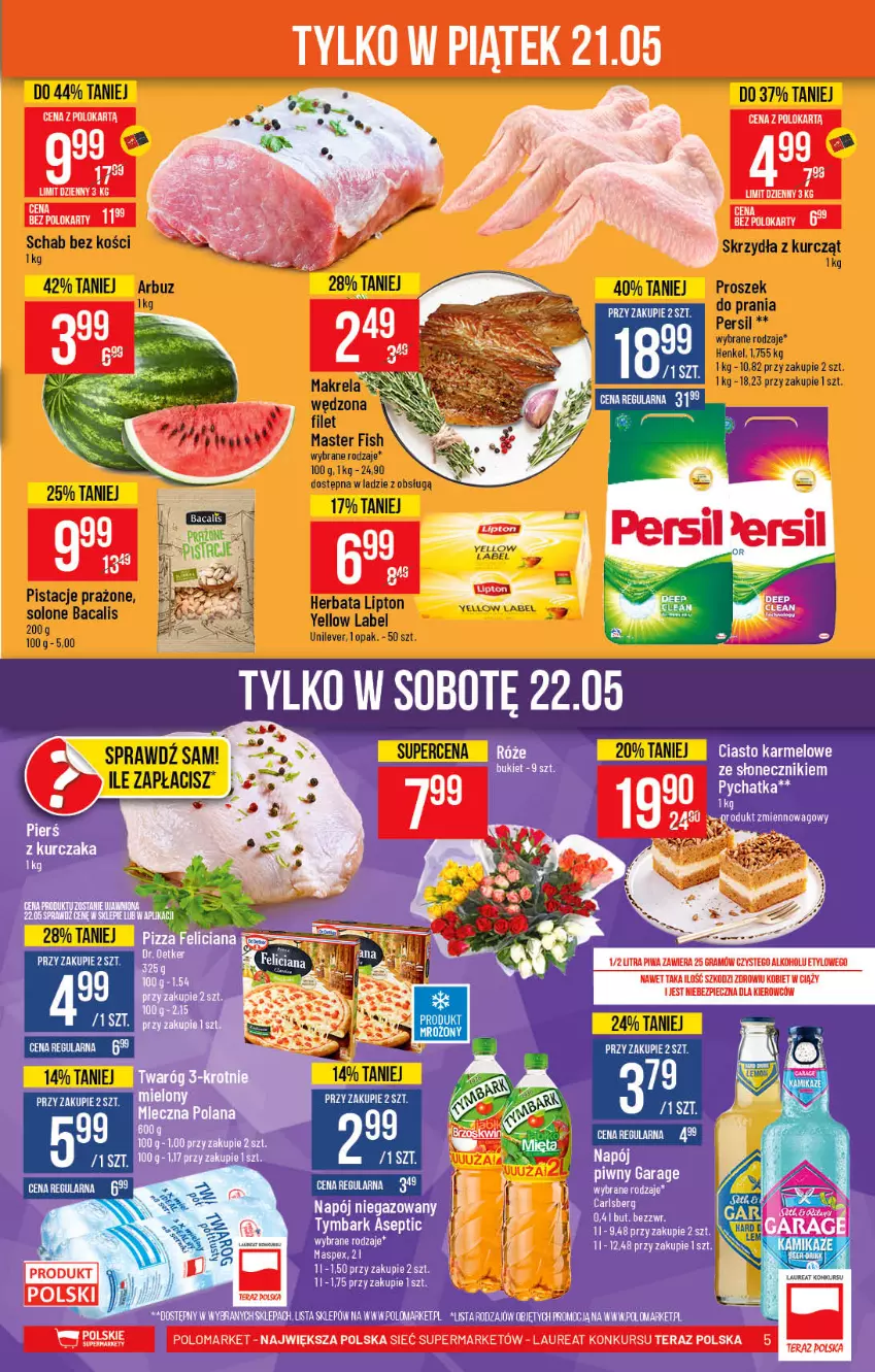 Gazetka promocyjna PoloMarket - Gazetka promocyjna  r - ważna 19.05 do 25.05.2021 - strona 5 - produkty: Arbuz, Bukiet, Dr. Oetker, LANA, Napój, Napój niegazowany, Pistacje, Schab bez kości