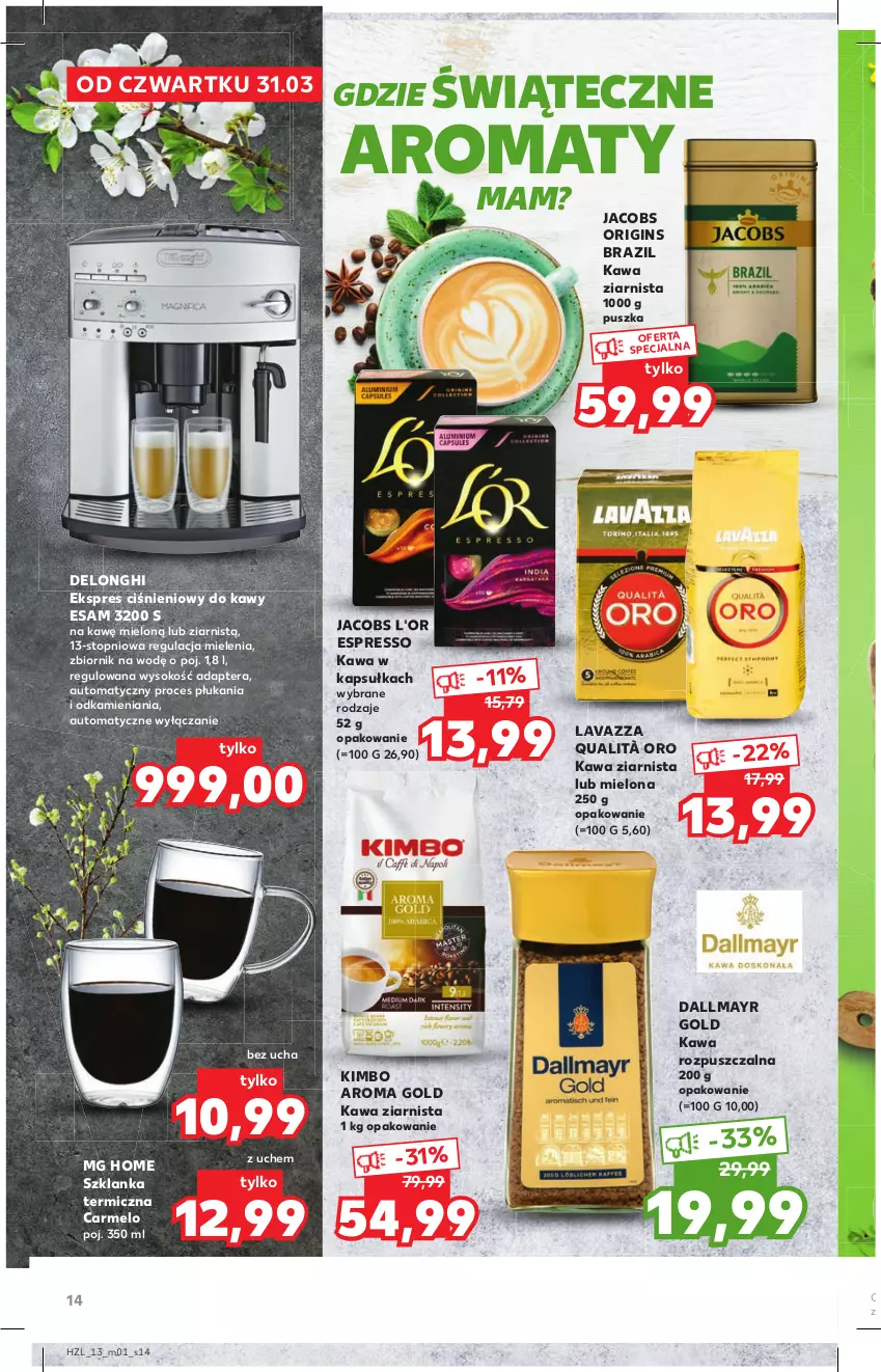 Gazetka promocyjna Kaufland - Oferta specjalna - ważna 31.03 do 16.04.2022 - strona 14 - produkty: Dallmayr, Gin, Jacobs, Kawa, Kawa rozpuszczalna, Kawa ziarnista, Lavazza, Sok, Szklanka, Tera, Top