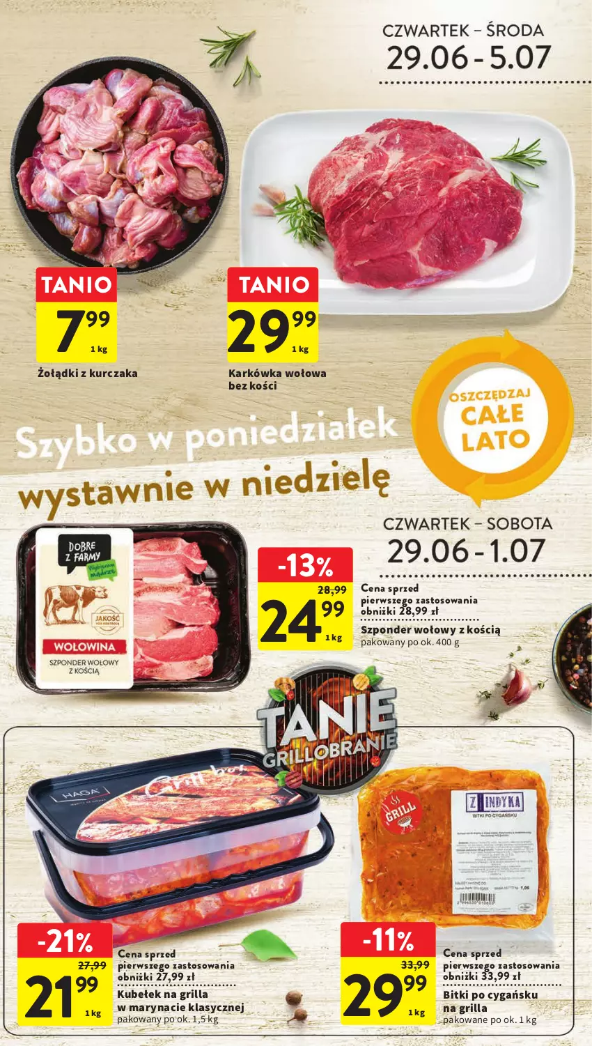 Gazetka promocyjna Intermarche - Gazetka Intermarche - ważna 29.06 do 05.07.2023 - strona 15 - produkty: Grill, Kurczak, Szponder wołowy