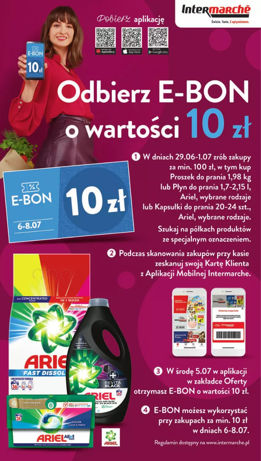 Gazetka promocyjna Intermarche - Gazetka Intermarche - ważna 29.06 do 05.07.2023 - strona 5 - produkty: Ariel, Kapsułki do prania, Mobil, Płyn do prania, Półka, Proszek do prania