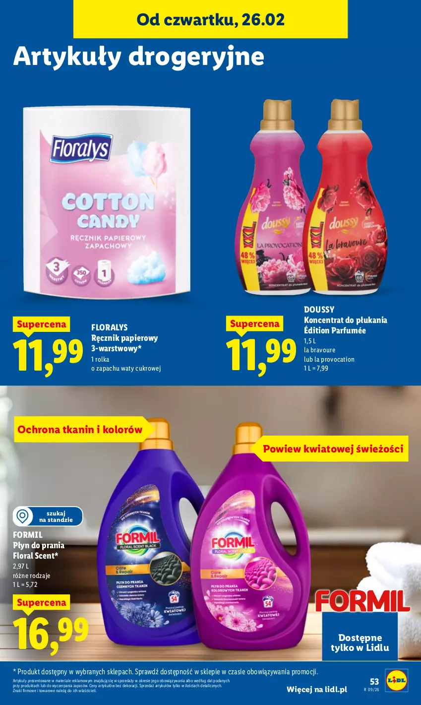 Gazetka promocyjna Lidl - Oferta ważna od 26.02 do 28.02 - ważna 26.02 do 28.02.2026 - strona 53 - produkty: Flora, Papier, Płyn do prania, Ręcznik
