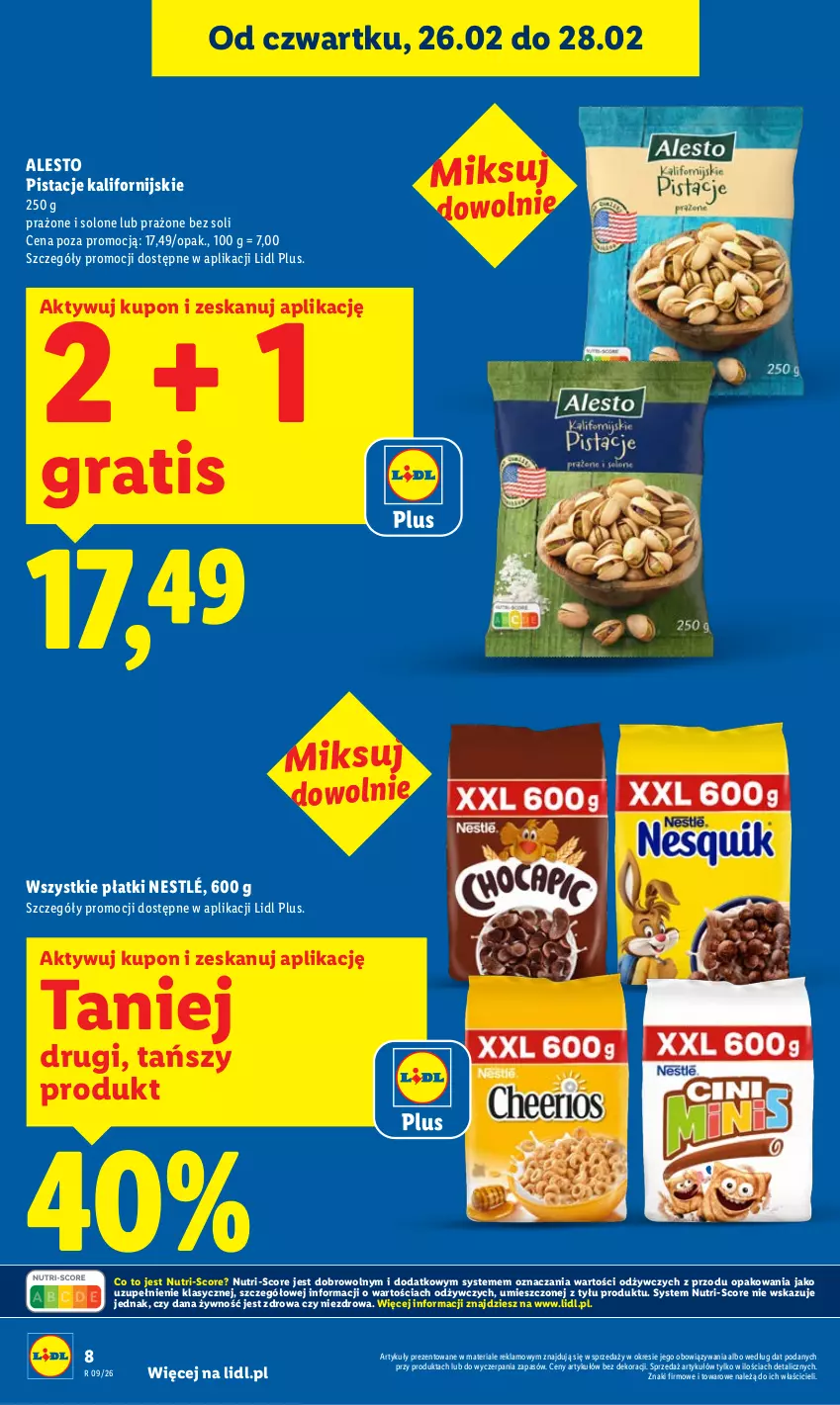 Gazetka promocyjna Lidl - Oferta ważna od 26.02 do 28.02 - ważna 26.02 do 28.02.2026 - strona 8 - produkty: Gra, Nestlé, Pistacje