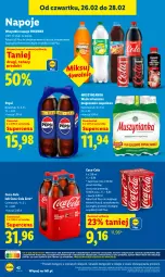 Gazetka promocyjna Lidl - Oferta ważna od 26.02 do 28.02 - Gazetka - ważna od 28.02 do 28.02.2026 - strona 42 - produkty: Mus, Coca-Cola, Napoje, Pepsi, Muszynianka, Woda mineralna, Woda, Magnez