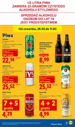 Gazetka promocyjna Lidl - Oferta ważna od 26.02 do 28.02 - Gazetka - ważna od 28.02 do 28.02.2026 - strona 45 - produkty: Piwa, Por, Gra, Heineken, Tyskie, Warka, Fortuna, Kozel