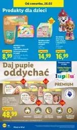 Gazetka promocyjna Lidl - Oferta ważna od 26.02 do 28.02 - Gazetka - ważna od 28.02 do 28.02.2026 - strona 48 - produkty: Por, Bell, Dinozaur, O Bag, Szampon, Dzieci, Odżywka, Mydło, Psi Patrol, Fa
