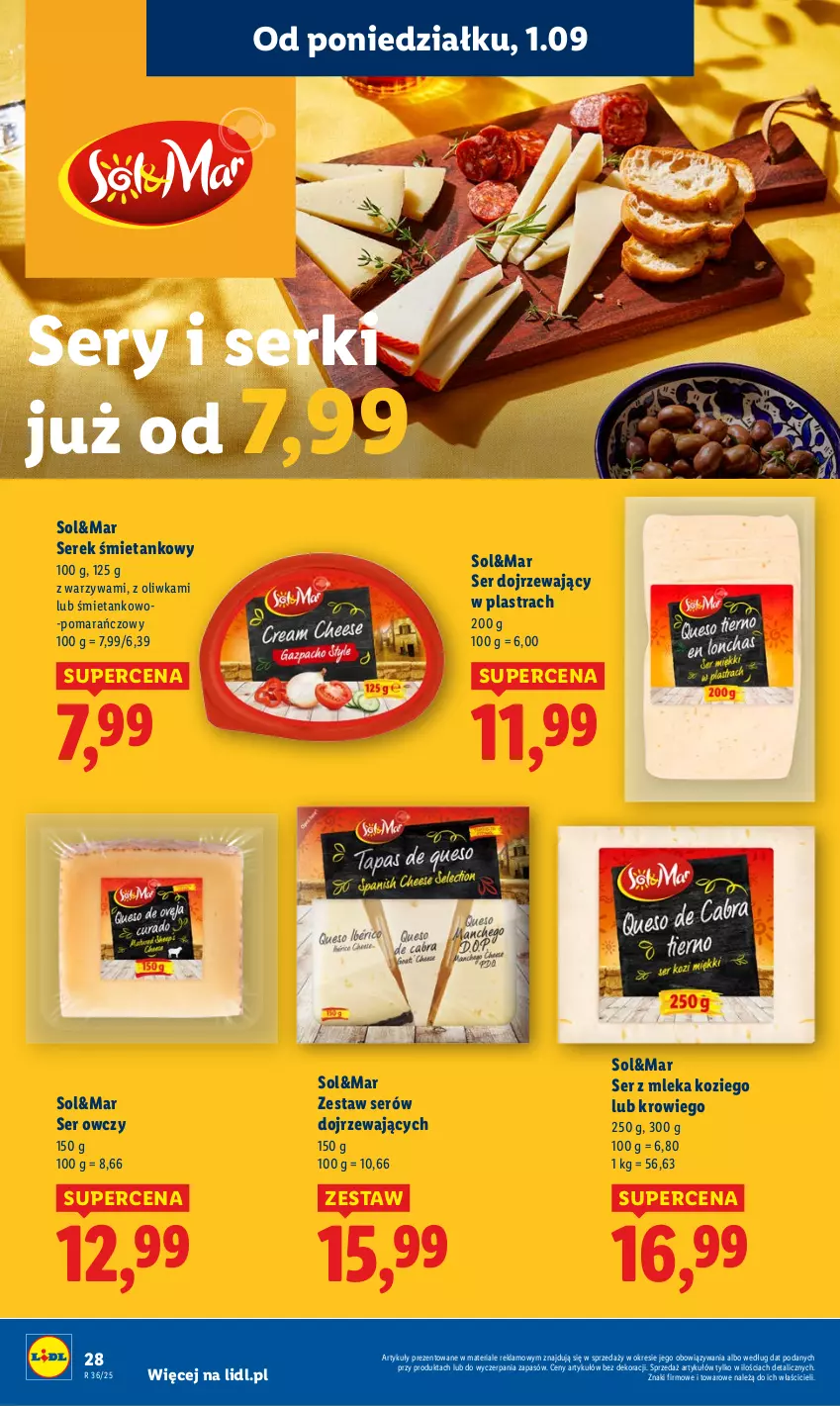 Gazetka promocyjna Lidl - GAZETKA - ważna 01.09 do 03.09.2025 - strona 32 - produkty: Ser, Ser owczy, Serek, Warzywa
