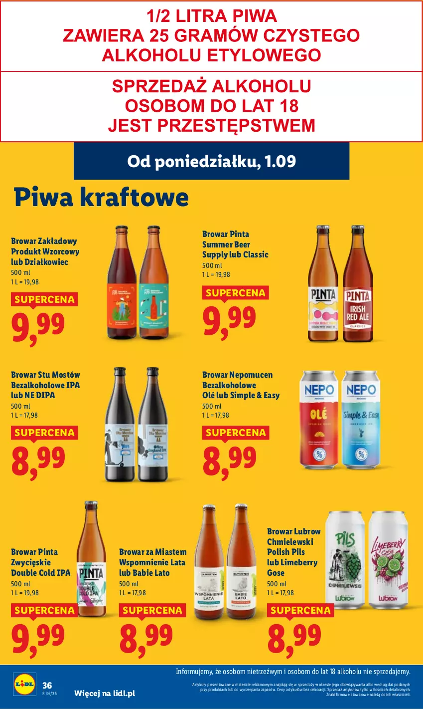 Gazetka promocyjna Lidl - GAZETKA - ważna 01.09 do 03.09.2025 - strona 42 - produkty: Piwa