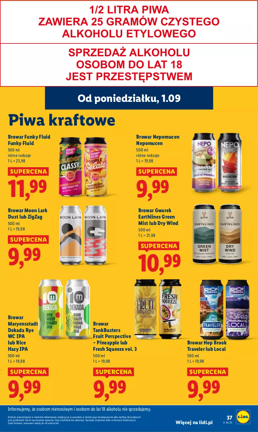 Gazetka promocyjna Lidl - GAZETKA - ważna 01.09 do 03.09.2025 - strona 43 - produkty: Piwa