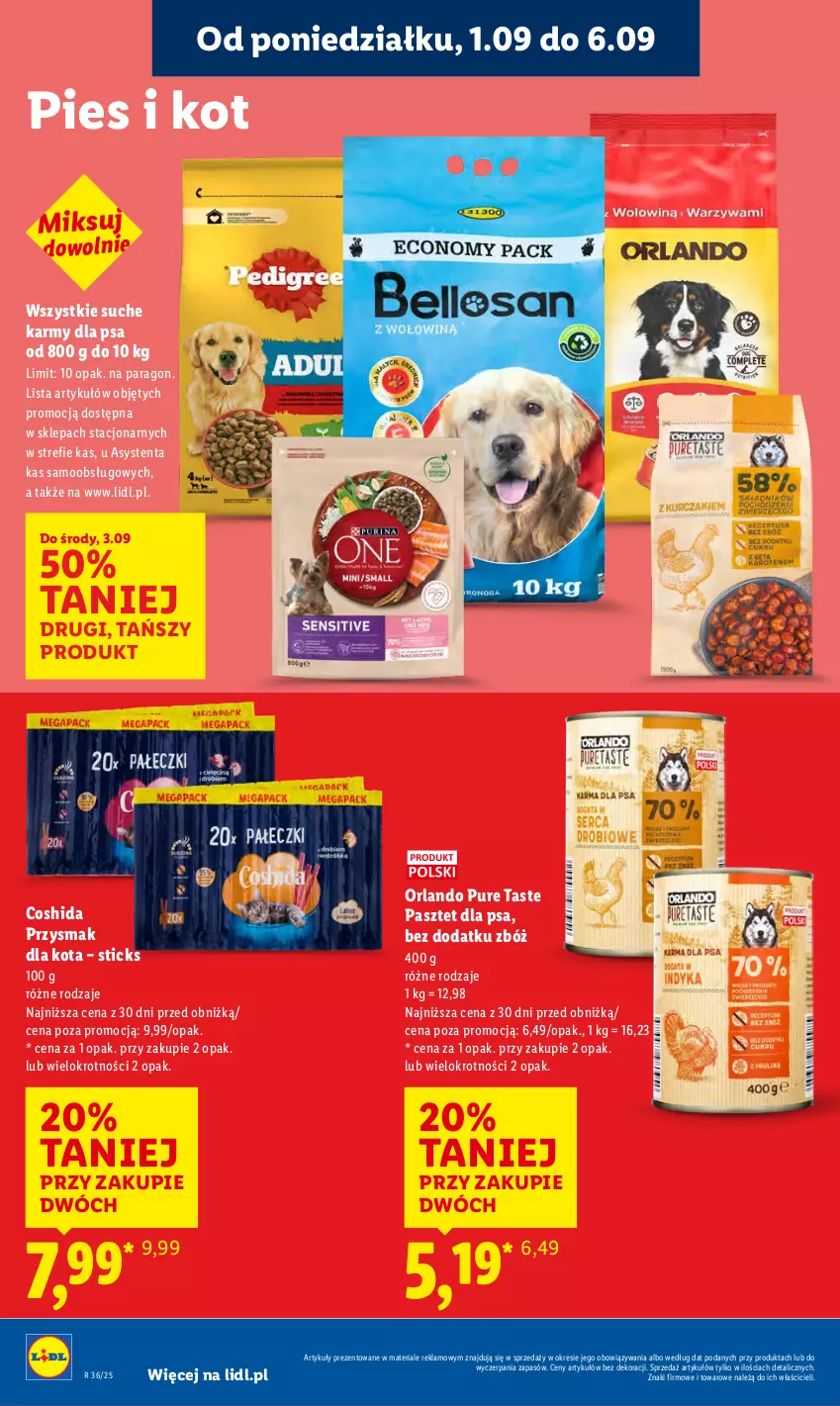 Gazetka promocyjna Lidl - GAZETKA - ważna 01.09 do 03.09.2025 - strona 56 - produkty: Pasztet, Przysmak dla kota, Pur
