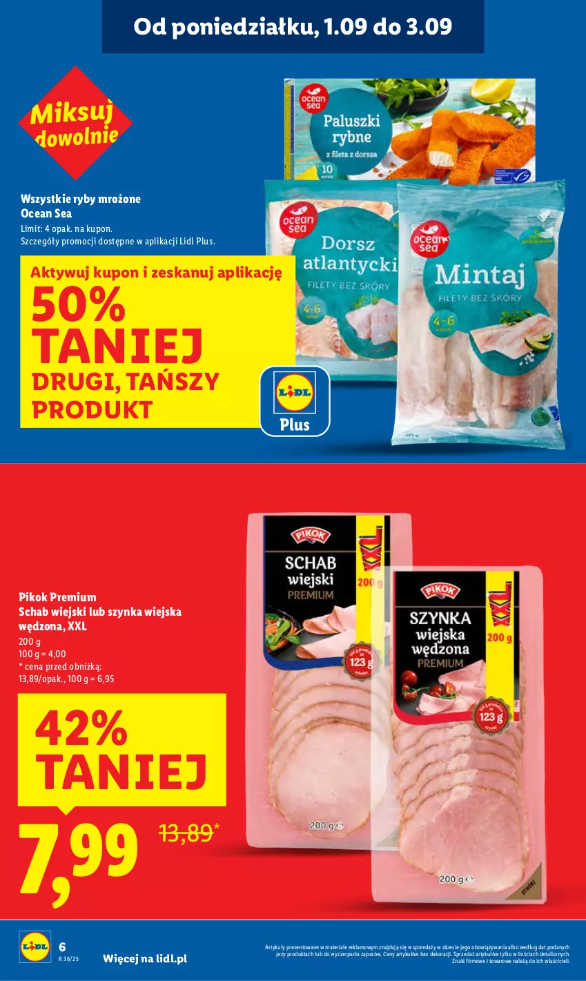 Gazetka promocyjna Lidl - GAZETKA - ważna 01.09 do 03.09.2025 - strona 6 - produkty: PIKOK, Szynka