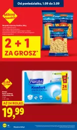 Gazetka promocyjna Lidl - GAZETKA - Gazetka - ważna od 03.09 do 03.09.2025 - strona 10 - produkty: Makaron, Papier, Papier toaletowy, Rolki, Flora