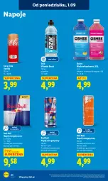 Gazetka promocyjna Lidl - GAZETKA - Gazetka - ważna od 03.09 do 03.09.2025 - strona 38 - produkty: Gra, Napój energetyczny, Red Bull, Coca-Cola, Napoje, Oshee, Woda, Napój, Magnez