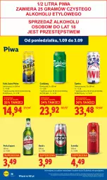 Gazetka promocyjna Lidl - GAZETKA - Gazetka - ważna od 03.09 do 03.09.2025 - strona 44 - produkty: Piwa, Por, Tatra, Perła, Carlsberg