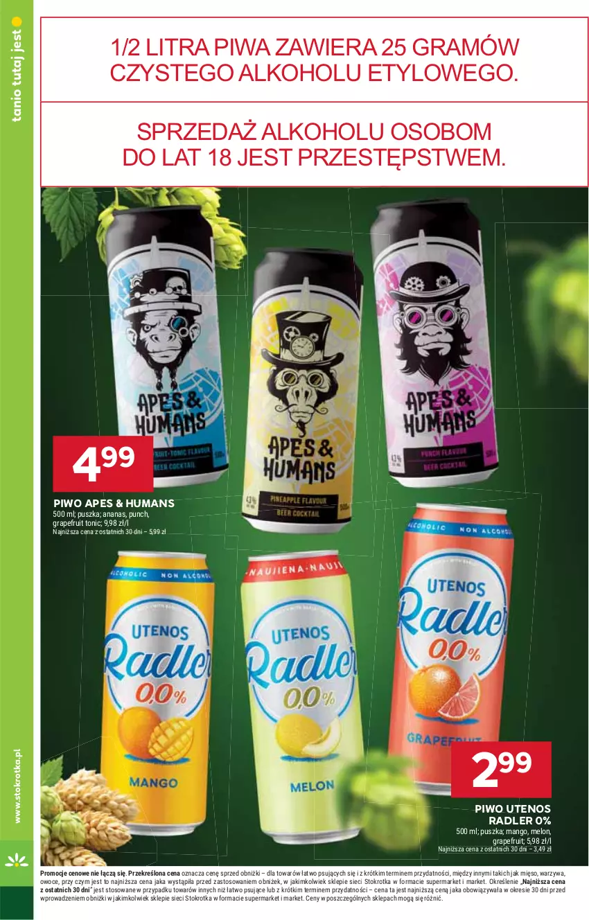 Gazetka promocyjna Stokrotka - Market - ważna 21.08 do 27.08.2025 - strona 22 - produkty: Ananas, Gra, Mango, Melon, Mięso, Owoce, Piwa, Piwo, Radler, Warzywa