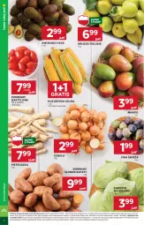 Gazetka promocyjna Stokrotka - Market - Gazetka - ważna od 27.08 do 27.08.2025 - strona 8 - produkty: Cebula, Warzywa, Gra, Pietruszka, Ziemniaki, Gruszki, Owoce, Mango, Pomidory, Mięso, Kukurydza