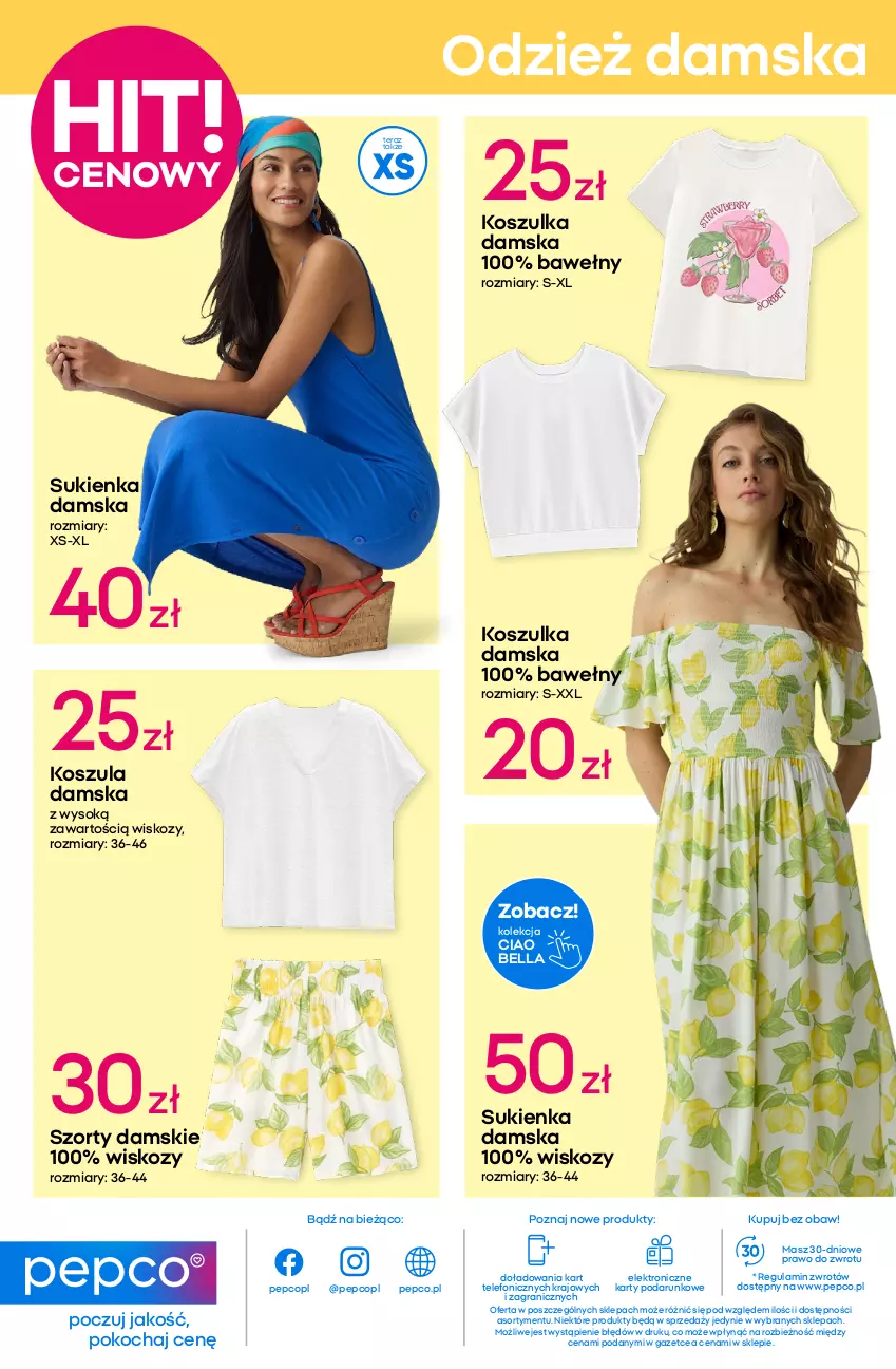 Gazetka promocyjna Pepco - Kolorowe komplety - ważna 05.06 do 18.06.2025 - strona 12 - produkty: Bell, Bella, Gra, Koc, Kosz, Koszula, Koszulka, Sok, Sukienka, Szorty, Telefon, Tera