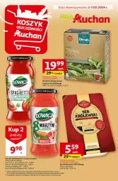 Gazetka promocyjna Auchan - Gazetka Świat Pełen Smaku Moje Auchan - Gazetka - ważna od 07.02 do 07.02.2024 - strona 1 - produkty: Makaron, Sos, Ser, Ryż, Królewski, Dilmah, Sos do makaronu, Herbata