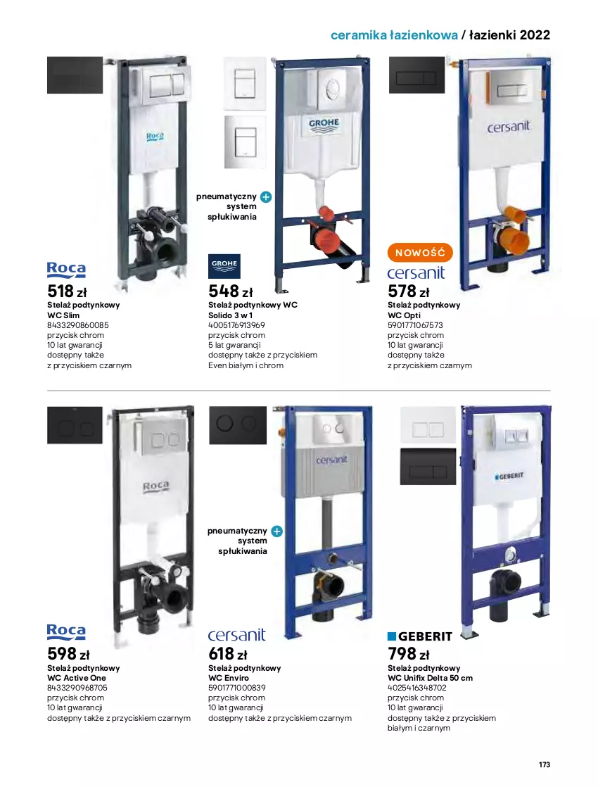 Gazetka promocyjna Castorama - Katalog Łazienki 2022 - ważna 01.06 do 31.12.2022 - strona 173 - produkty: Astor, Bateria, Miska, Rama