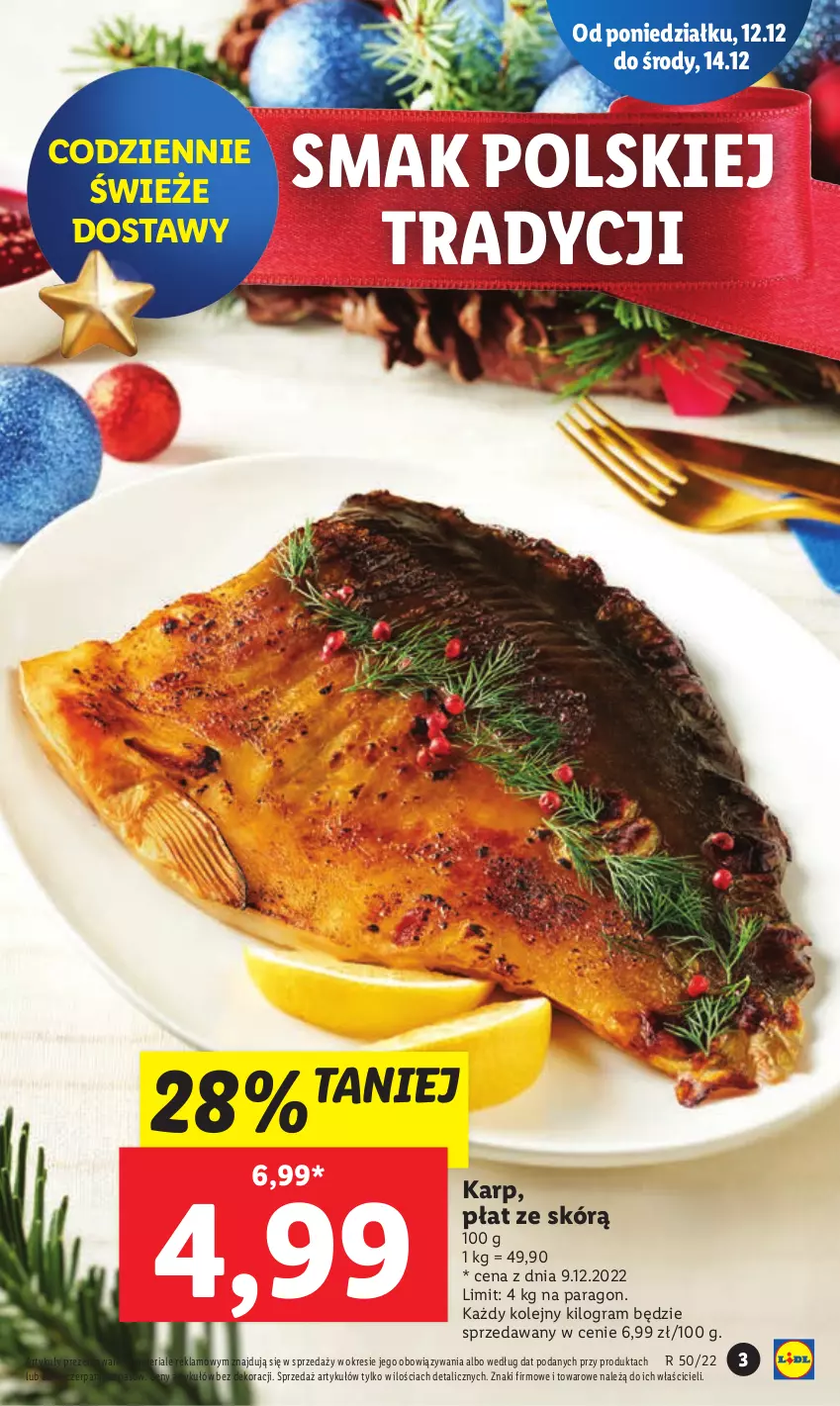 Gazetka promocyjna Lidl - GAZETKA - ważna 12.12 do 14.12.2022 - strona 3 - produkty: Gra, Karp, Olej