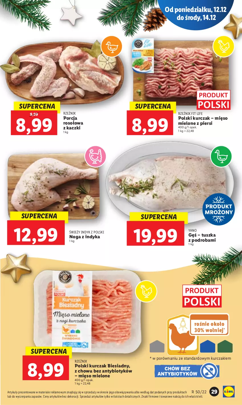 Gazetka promocyjna Lidl - GAZETKA - ważna 12.12 do 14.12.2022 - strona 35 - produkty: Kurczak, Mięso, Mięso mielone, Por, Tusz