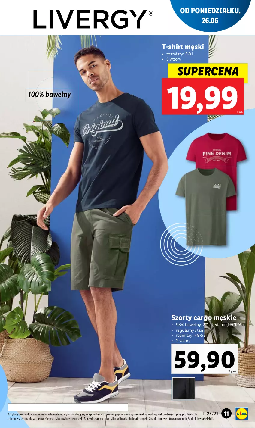 Gazetka promocyjna Lidl - GAZETKA - ważna 26.06 do 01.07.2023 - strona 11 - produkty: Szorty, T-shirt