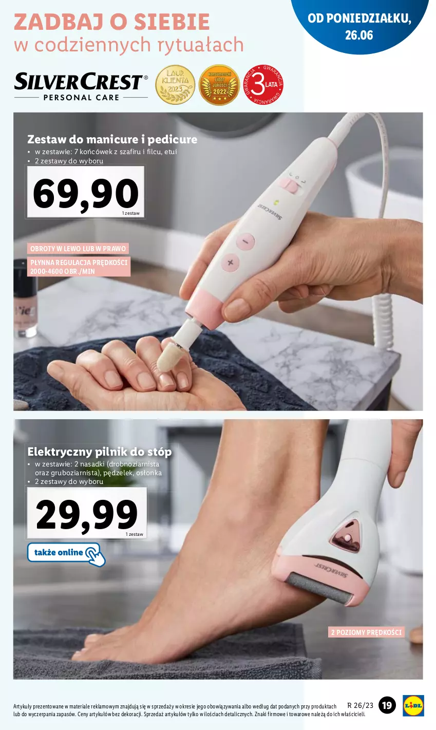 Gazetka promocyjna Lidl - GAZETKA - ważna 26.06 do 01.07.2023 - strona 19 - produkty: Manicure i pedicure, Osłonka, Pilnik