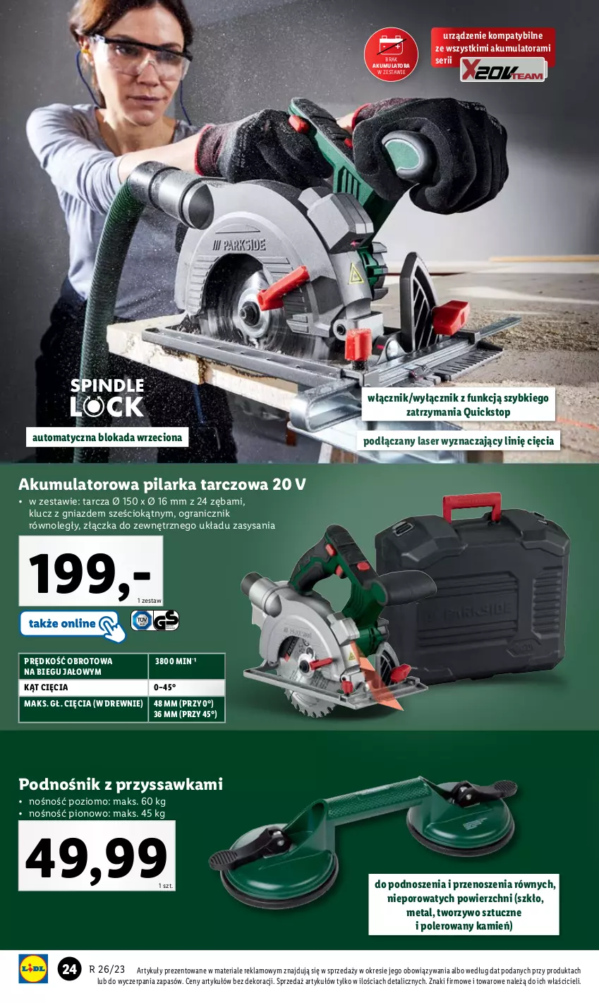 Gazetka promocyjna Lidl - GAZETKA - ważna 26.06 do 01.07.2023 - strona 26 - produkty: Akumulator, Gra, Pilarka tarczowa, Por, Ser, Top