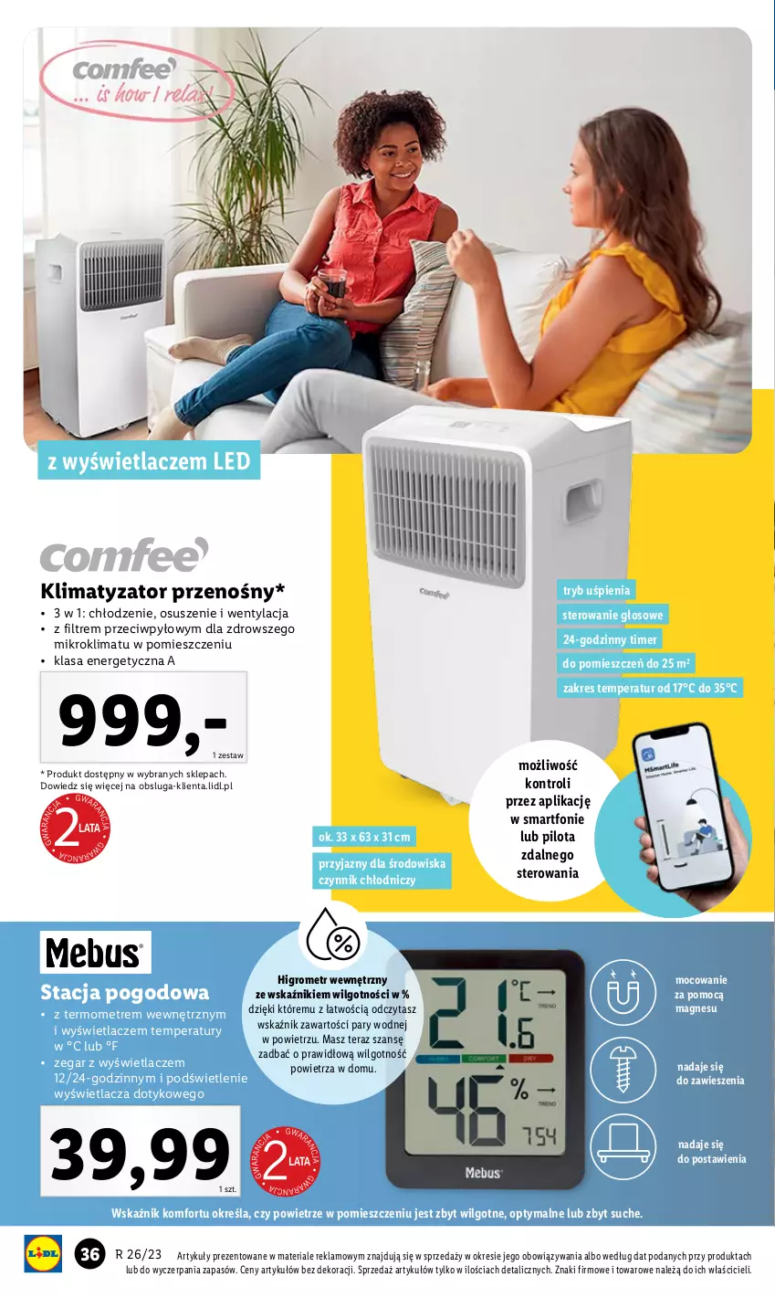 Gazetka promocyjna Lidl - GAZETKA - ważna 26.06 do 01.07.2023 - strona 42 - produkty: LG, Smartfon, Stacja pogodowa, Tera, Termometr, Zegar