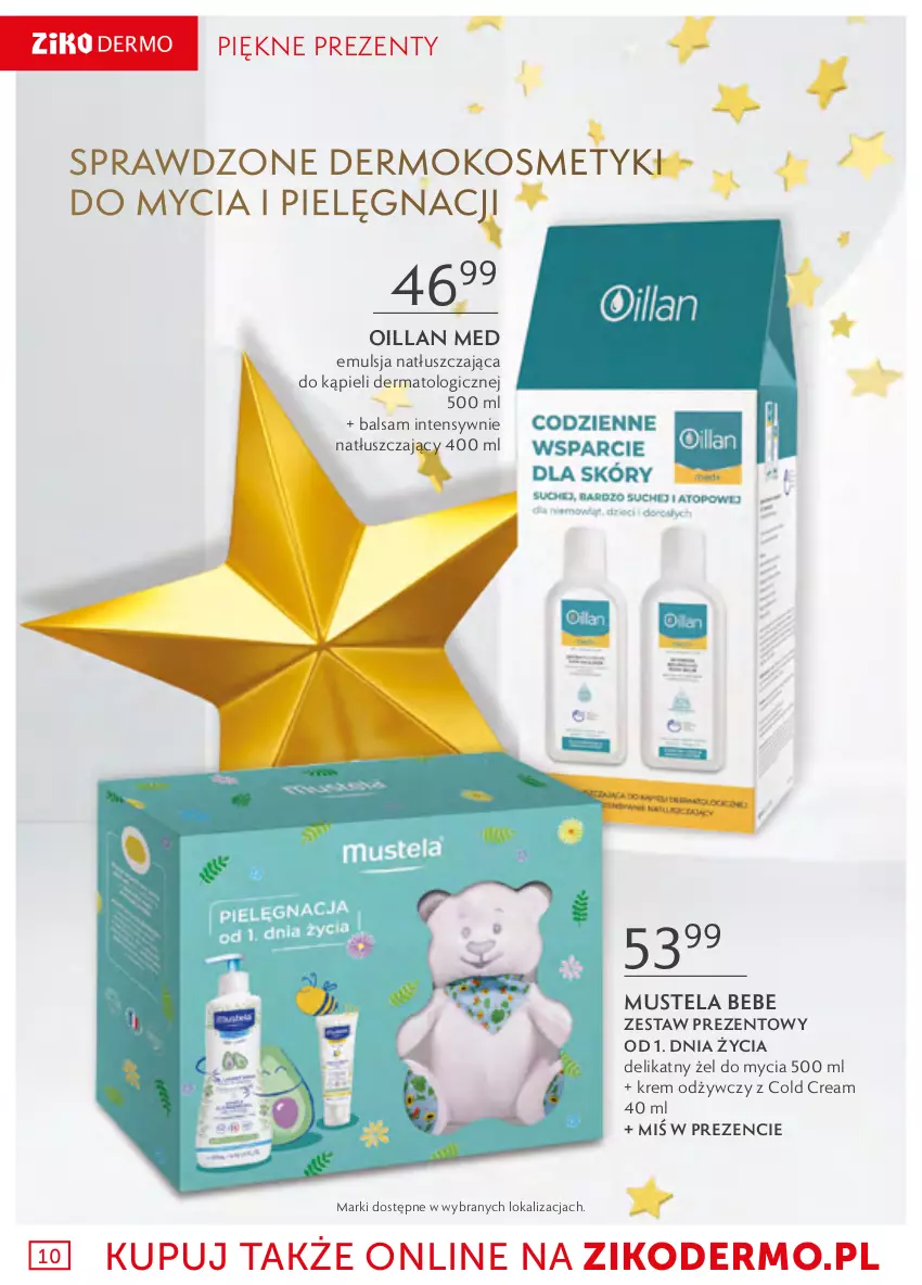 Gazetka promocyjna Ziko - 12-30 LISTOPADA - ważna 12.11 do 30.11.2021 - strona 10 - produkty: Cold Cream, Emulsja, Krem odżywczy, Mus, Mustela, Oillan, Zestaw prezentowy