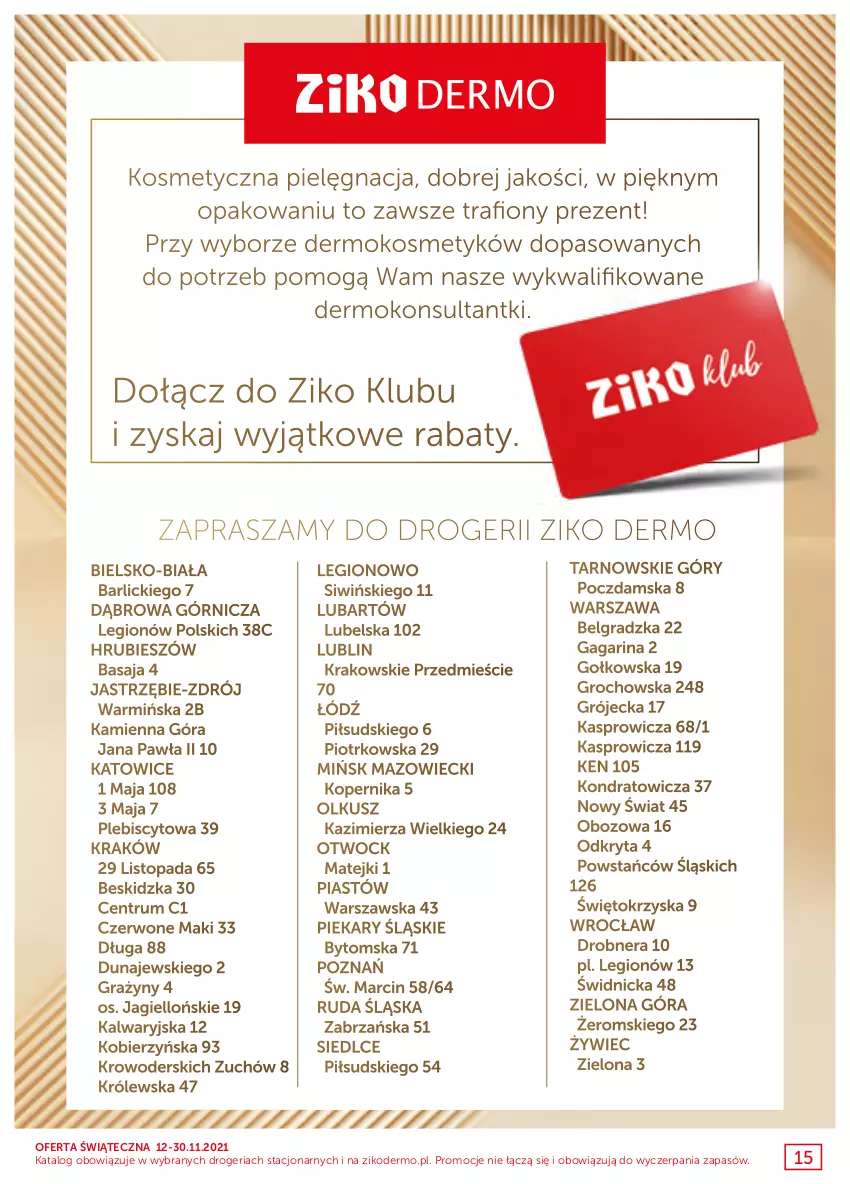 Gazetka promocyjna Ziko - 12-30 LISTOPADA - ważna 12.11 do 30.11.2021 - strona 15 - produkty: Gaga, Gra, Groch, LG, Piast, Rum, Top