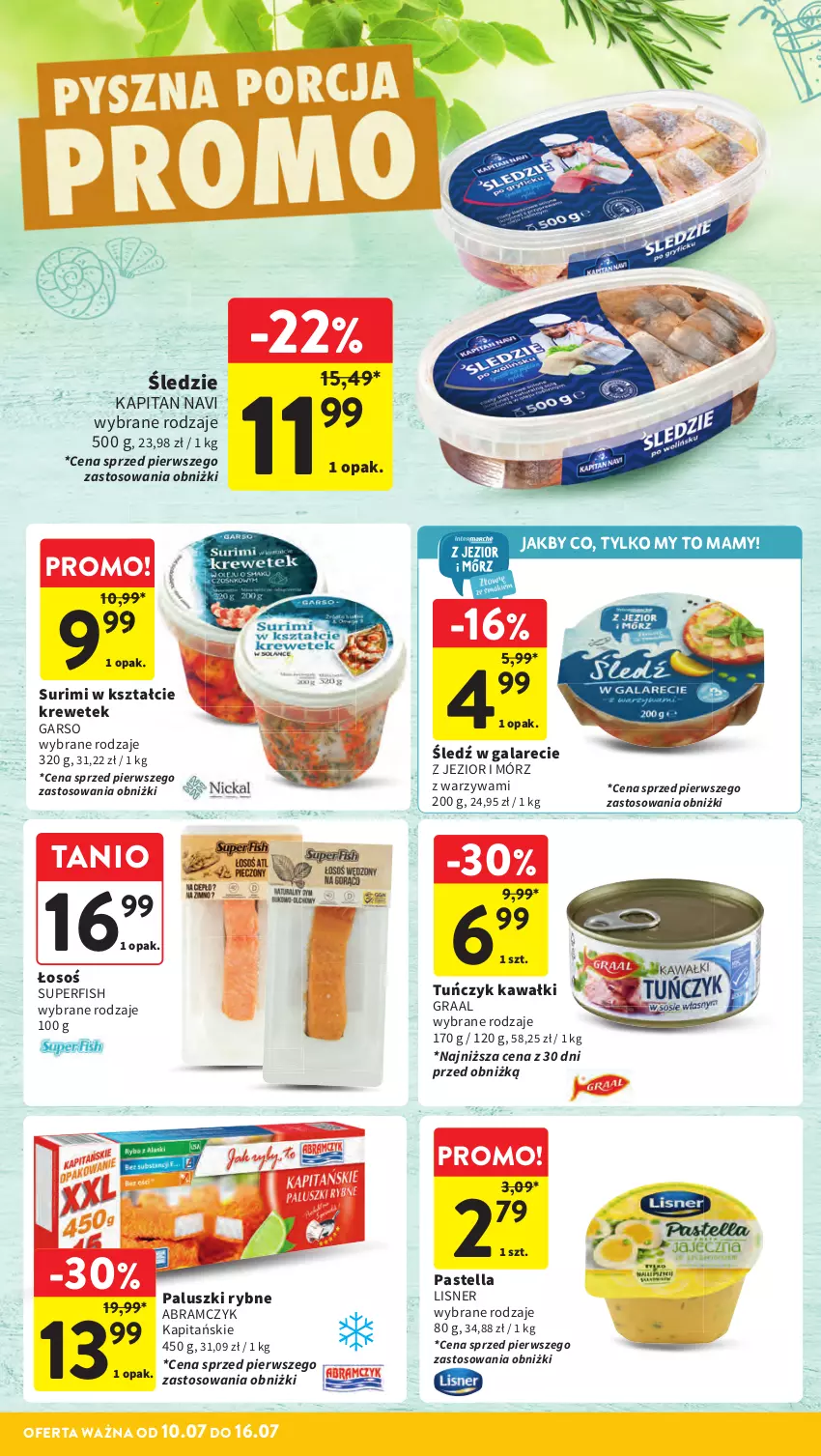 Gazetka promocyjna Intermarche - Gazetka Intermarche - ważna 10.07 do 16.07.2025 - strona 21 - produkty: Gala, Gra, Graal, Kawa, Lisner, Paluszki rybne, Pastella, Surimi, Tuńczyk, Warzywa