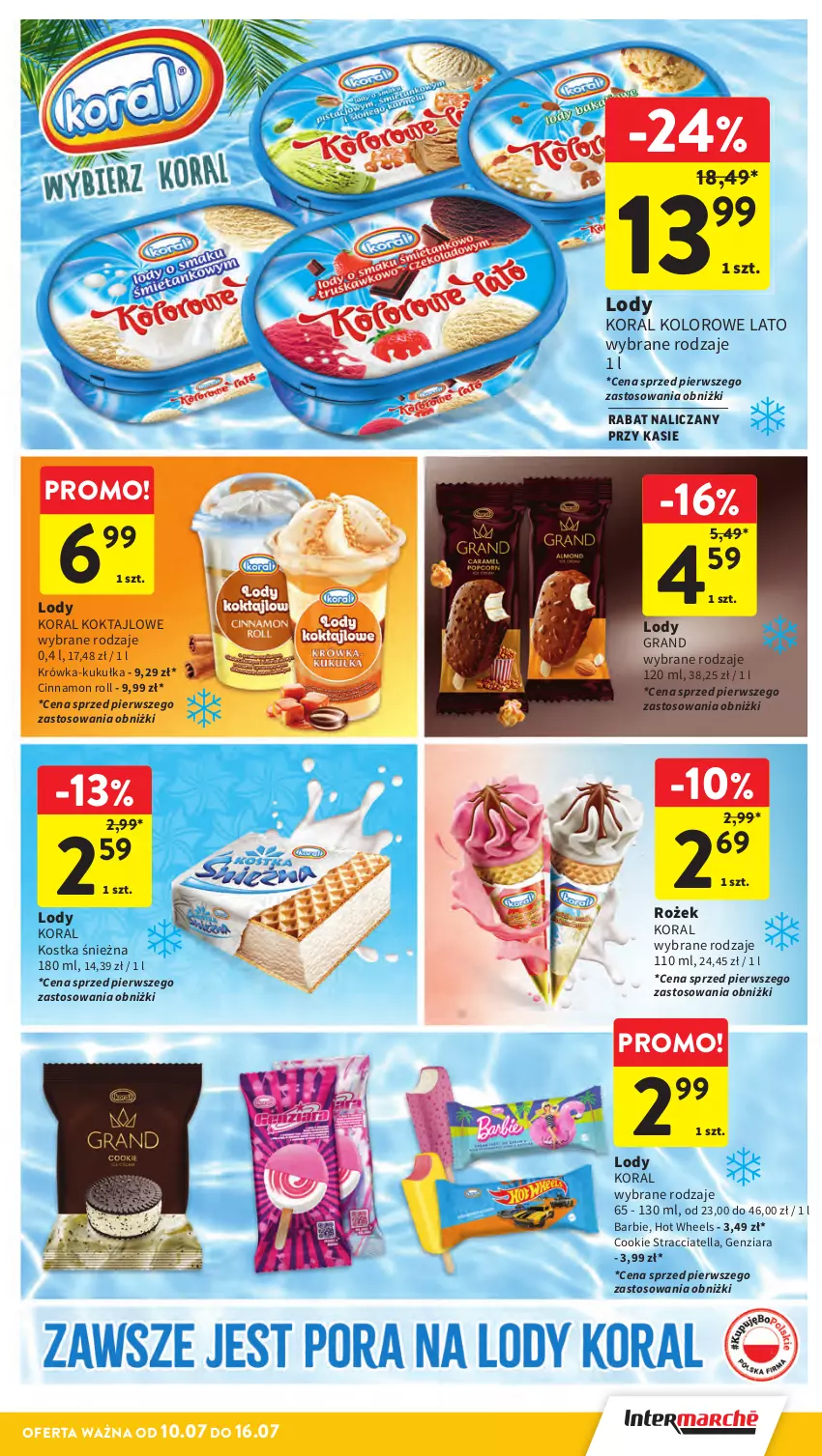 Gazetka promocyjna Intermarche - Gazetka Intermarche - ważna 10.07 do 16.07.2025 - strona 26 - produkty: Barbie, Gra, Hot Wheels, Lody