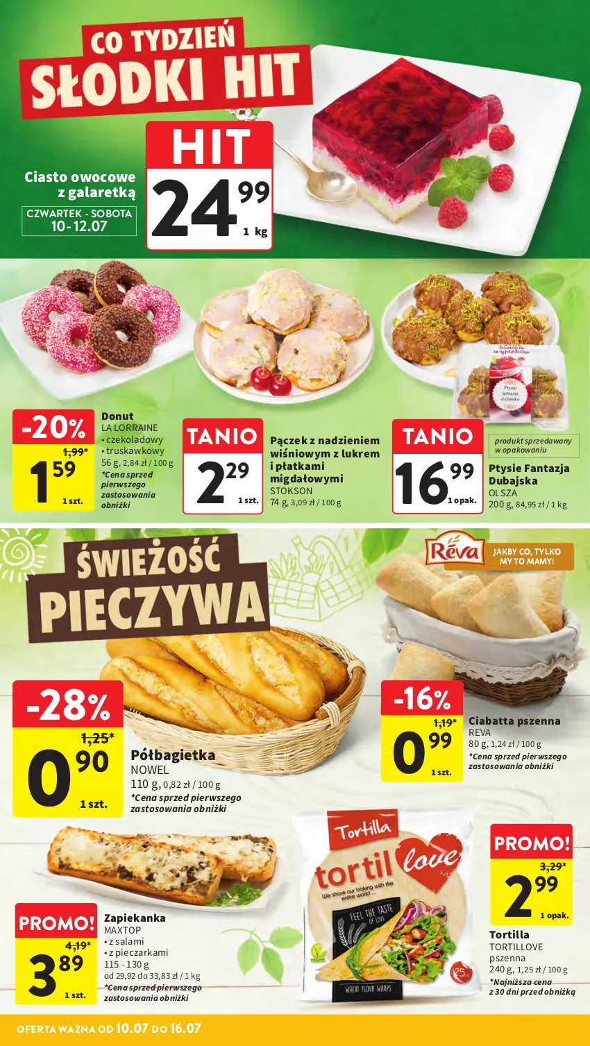 Gazetka promocyjna Intermarche - Gazetka Intermarche - ważna 10.07 do 16.07.2025 - strona 27 - produkty: Bagietka, Ciabatta, Donut, Fa, Fanta, Gala, Pączek, Piec, Pieczarka, Półbagietka, Salami, Top, Tortilla, Zapiekanka