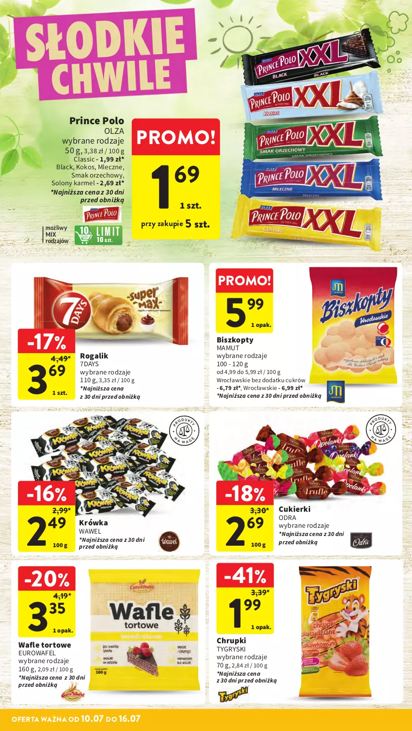 Gazetka promocyjna Intermarche - Gazetka Intermarche - ważna 10.07 do 16.07.2025 - strona 29 - produkty: Biszkopty, Chrupki, Cukier, Cukierki, Gry, Kokos, Lack, Prince Polo, Rogal, Wawel