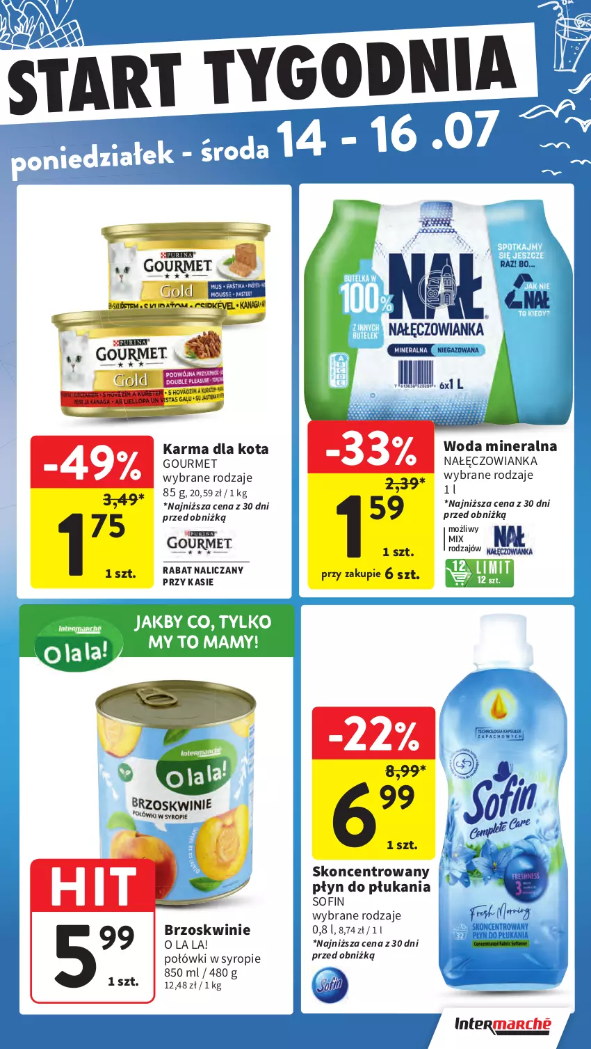 Gazetka promocyjna Intermarche - Gazetka Intermarche - ważna 10.07 do 16.07.2025 - strona 40 - produkty: Brzoskwinie, Nałęczowianka, Płyn do płukania, Syrop, Woda, Woda mineralna