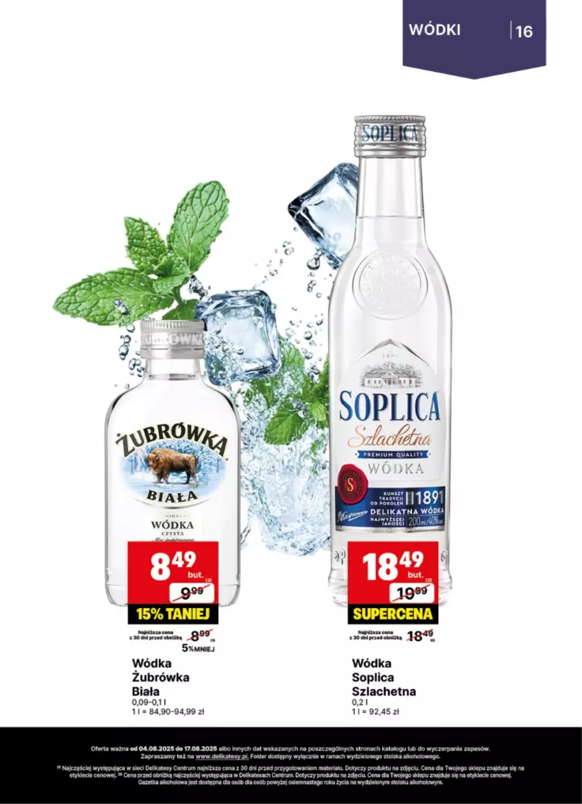 Gazetka promocyjna Delikatesy Centrum - Delibarek DC32-DC33 - ważna 04.08 do 17.08.2025 - strona 16 - produkty: Rama, Soplica, Wódka
