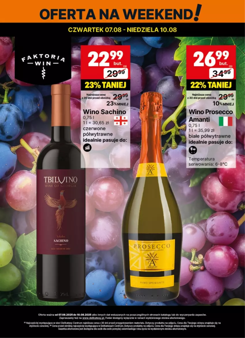 Gazetka promocyjna Delikatesy Centrum - Delibarek DC32-DC33 - ważna 04.08 do 17.08.2025 - strona 2 - produkty: Prosecco, Rama, Rum, Ser, Wino
