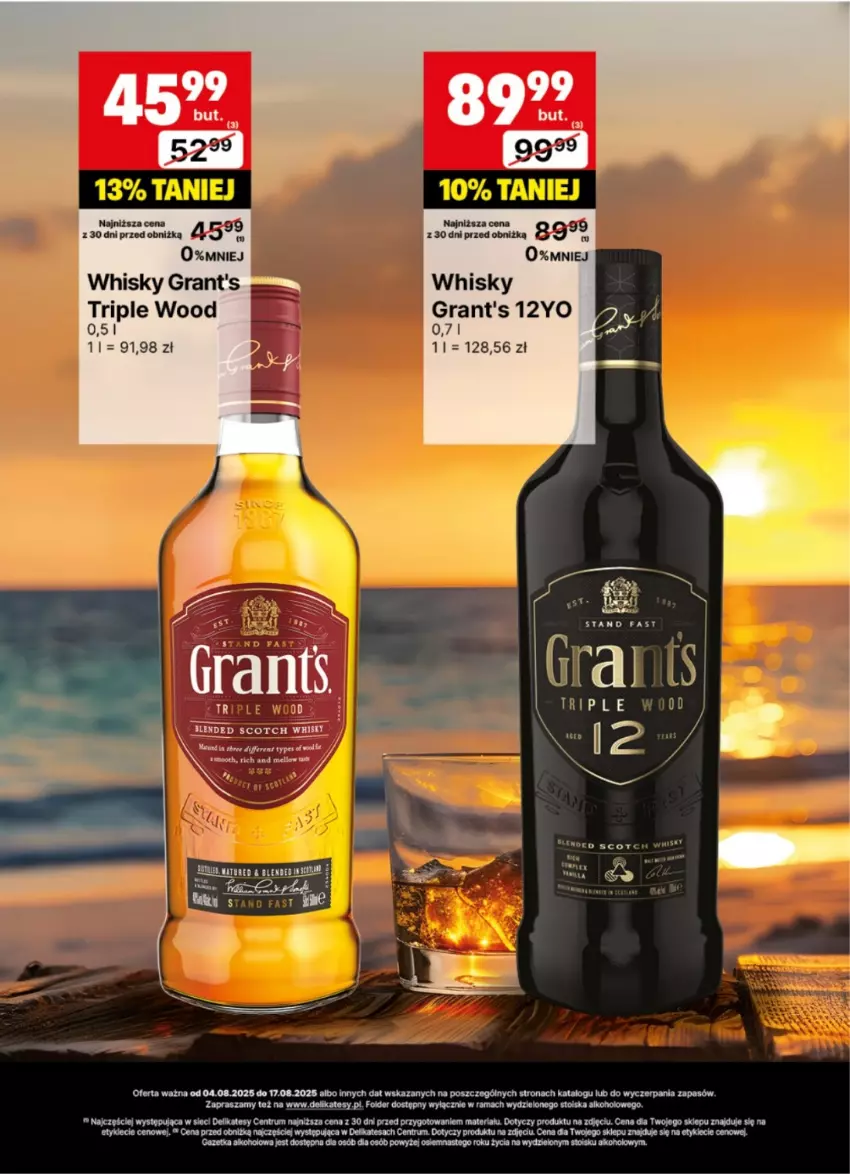Gazetka promocyjna Delikatesy Centrum - Delibarek DC32-DC33 - ważna 04.08 do 17.08.2025 - strona 28 - produkty: Gra, Grant's, Rama, Rum, Whisky
